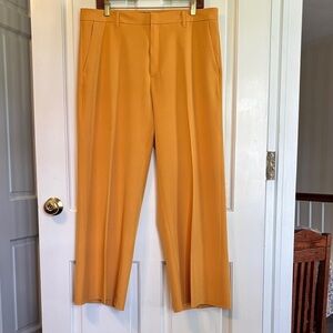 Banana Republic Wide-leg Dress Pants in Mustard Yellow